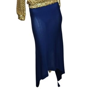 ANNA LANE VINTAGE BLUE WOOL BLEND SKIRT OR CAPE – MULTIWEAR DRAPE STYLE